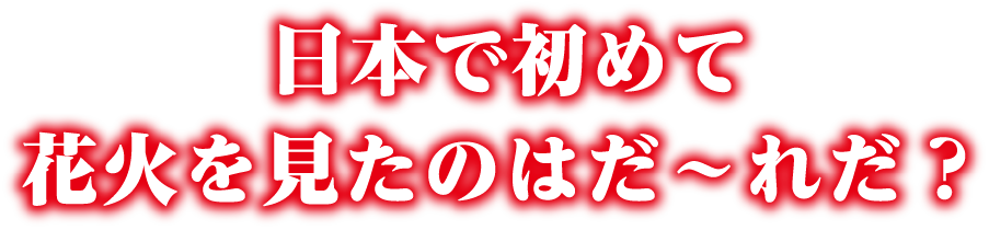 日本で初めて花火を見たのは誰だ？